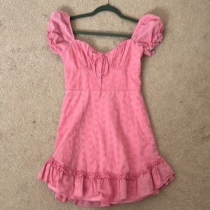 Pink mini dress